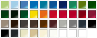 Choose from one of 39 colors. Additional charge for non-standard colors.